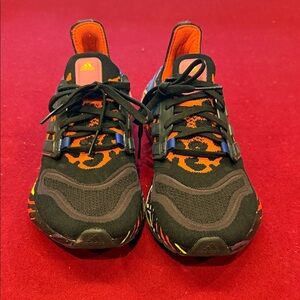 Adidas x Rich Mnisi Ultraboost  Womens Vibrant Black and Orange Running Shoes